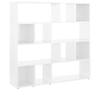Solivagant Libreria/Divisorio Bianco Lucido 105x24x102 cm,Bianco,26.25kg