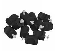 Solivagant Maniglie per Armadi 12 PCS Nero M4 x 12 mm Ferro,Nero,0.26kg