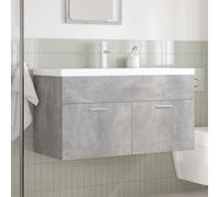 Solivagant Mobile da Bagno con Lavabo Integrato e Rubinetto Grigio Cemento,Grigio,37.05,kg