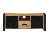 Solivagant Mobile Porta TV 100x30x40 cm in Legno Massello di Mango Grezzo,Marrone,21.35kg