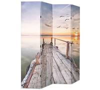 Solivagant Paravento Pieghevole 160x170 cm Stampa Lago,Multicolore,5.9kg