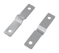 Solivagant Piastra di Impatto 2 PCS Argento 50 x 10 x 1,2 mm Ferro,Argento,0.01kg