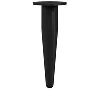 Solivagant Piedini per mobili 12 PCS Nero Ø 40 x 98 mm Ferro,Nero,0.79kg