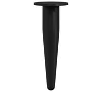 Solivagant Piedini per mobili 2 PCS Nero Ø 40 x 98 mm Ferro,Nero,0.15kg