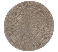 Solivagant Pouf Lavorato a Mano Grigio Chiaro 45x30 cm in Juta,Grigio,3.16kg