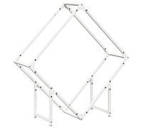 Solivagant Rastrelliera per Legna da Ardere Bianca 80x25x80 cm,Bianco,3.15kg
