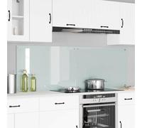 Solivagant Rivestimento da Cucina 2 PCS Bianco 90 x 60 cm Vetro temperato,Bianco,23.3,kg