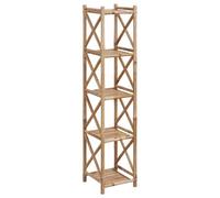 Solivagant Scaffale a 5 Piani in Legno di bambù,Marrone,9.2kg