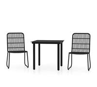 Solivagant Set da Pranzo da Giardino 3 pz Nero,Nero,27.86kg