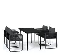 Solivagant Set da Pranzo da Giardino 5 pz Nero,Nero,41.23kg