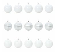 Solivagant Set di Palline di Natale XL 15 PCS Bianco Plastica,Bianco,0.79kg
