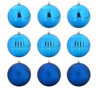 Solivagant Set di Palline di Natale XL 9 PCS Blu Plastica,Blu,0.3kg