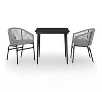 Solivagant Set Mobili da Pranzo per Giardino 3 pz Antracite,Grigio,26.86kg