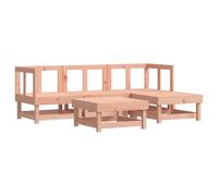 Solivagant Set Salotto da Giardino 5 pz in Legno Massello di Douglas,Marrone,41.26kg