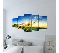 Solivagant Set Stampa su Tela da Muro Girasole 200 x 100 cm,Multicolore,3.1kg