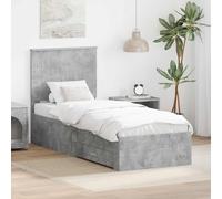 Solivagant Struttura del Letto Grigio Certo e Argento 70 x 190 cm,Grigio,45.68,kg