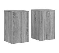 Solivagant Supporti per Piante 2 pz Grigio 30x30x50 cm in Multistrato,Grigio,15.1kg