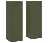 Solivagant Supporto per Piante 2 PCS Oliver Verde 24 x 24 x 75 cm Acciaio,Oliva,9.8kg