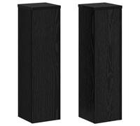 Solivagant Supporto per Piante 2 PCS Rovere Nero 17 x 17 x 60 cm,Nero,8.97kg