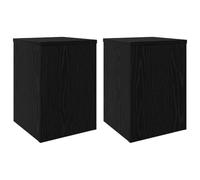Solivagant Supporto per Piante 2 PCS Rovere Nero 25 x 25 x 35 cm,Nero,8.85kg