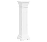 Solivagant Supporto Piante Forma pilastro Classico Quadrato MDF,Bianco,3.35kg