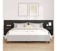 Solivagant Testata con Comodino 3 PCS Rovere Nero Legno Multistrato,Nero,37.01,kg