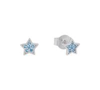 sOliver Orecchini a bottone in argento Sterling 925 per bambine, con pietre preziose, a forma di stella, forniti in una confezione regalo per gioielli