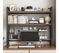 SOLKIN Scaffale da Scrivania, Libreria da Scrivania da Appoggio, Libreria da Scrivania a 2 Livelli per Scrivania Del Computer, per Mobili da Dormitorio per Ufficio Domestico