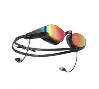 SollaWave AI Music Smart Occhialini da nuoto con cuffie da nuoto integrate, feedback vocale in tempo reale + lettore MP3, sensore di movimento a 9 assi, cuffie impermeabili IP68 per il nuoto, app e