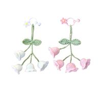 Sollechain A 2 Pezzi Di Fiori, Portachiavi Intrecciati, Portachiavi Creativi, Portachiavi Carini, Portachiavi Da Donna.