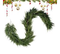 Sollee Ghirlanda Natalizia Per Esterno,2 Metri Artificiale Realistico Tocco Reale Centrotavola,Ghirlanda Natalizia Artificiale in Pino - Per Interno Tavolo Finestra Patio Giardino Festa Cucina Uffici