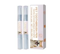 Sollee Penna per la pulizia dei denti degli animali domestici, penna bianca per animali domestici, sostanza vegetale naturale, strumento per la pulizia dei denti di cani e gatti, penna per la pulizia