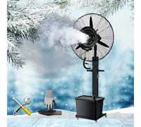 Sollevabile Ventilatore Con Nebulizzatore, Ventilatore A Nebulizzazione Da Esterno Industriale, 650/750cm Ventilatori A Piantana Fan Potente 90º Oscillante Con Serbatoio E Ruote(Liftable,650)