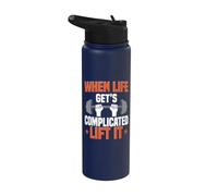 Sollevamento bilanciere quando la vita diventa complicata sollevarlo Deadlifting Stainless Steel Insulated Water Bottle