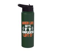 Sollevamento bilanciere quando la vita diventa complicata sollevarlo Deadlifting Stainless Steel Insulated Water Bottle