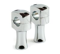 Sollevamento Domed 1 Paio Supporto Manubrio 3 " Cromo per Harley - Softail
