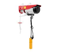 Sollevamento elettrico, puleggia elettrica, dispositivo di sollevamento elettrico, 1300 W, verricello elettrico 20% 10 minuti, paranco 800 kg 6 m, rosso, per garage, magazzini, fabbriche