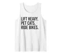 Sollevamento Heavy Pet Cats Ride Bikes Palestra Allenamento Moto Canotta