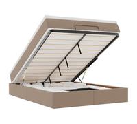Sollevamento Idraulico Contenitore Similpelle Cappuccino 140x190