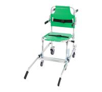 Sollevamento manuale per scale in alluminio pieghevole con 4 ruote, sedia a rotelle portatile di emergenza, per camion di soccorso, pompiere (verde)