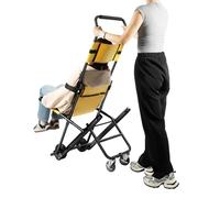 Sollevamento per scale, pieghevole, 159 kg, 48 x 83 x 156 cm, pieghevole, con poggiatesta e cinture di sicurezza, pieghevole, con 4 ruote