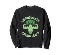 Sollevamento Pesante Mangiare Frondoso Vegetariano Vegano Bodybuilder Felpa