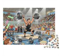 Sollevamento pesi, clean and jerk Puzzle in Legno Impermeabile DIY Puzzles Da 1000 Pezzi Per Adulti Colorati Per Decorazioni Domestiche