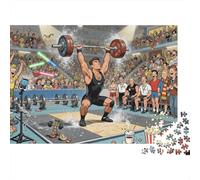 Sollevamento pesi, clean and jerk Puzzle in Legno Impermeabile DIY Puzzles Da 1000 Pezzi Per Adulti Sfidanti E Rompicapo Giochi Di Impegnativi