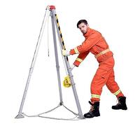 sollevamento pozzi, Kit treppiede spaziale for soccorso antincendio di emergenza, verricello in alluminio da 1200/1800/2600 libbre con cavo da 65'/98'/130'(Safe Load Capacity: 500KG)