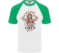 Sollevare Come Una Ragazza Maglietta Da Baseball S/S Femminile Bodybuilding Uomo