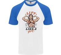 Sollevare Come Una Ragazza Maglietta Da Baseball S/S Femminile Bodybuilding Uomo