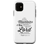 Sollevare i miei occhi alle montagne Bibbia Campo Avventura Salmo 121 Custodia per iPhone 11