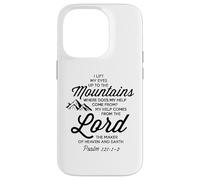 Sollevare i miei occhi alle montagne Bibbia Campo Avventura Salmo 121 Custodia per iPhone 14 Pro