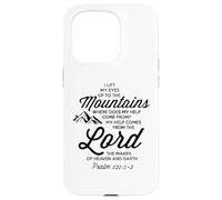Sollevare i miei occhi alle montagne Bibbia Campo Avventura Salmo 121 Custodia per iPhone 15 Pro